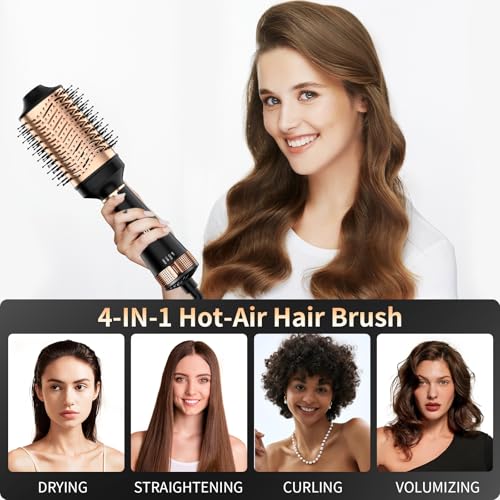 Brosse soufflante YASHE 4 en 1 Chauffante pour coiffeur Noir
Brosse chaîforme chauffante YASHE 1200 W pour sécher et lis