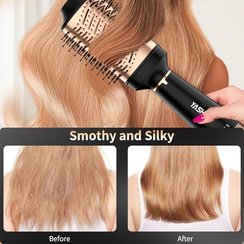 Brosse soufflante YASHE 4 en 1 Chauffante pour coiffeur Noir
Brosse chaîforme chauffante YASHE 1200 W pour sécher et lis